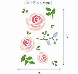 Dala Muse June roses stencil 