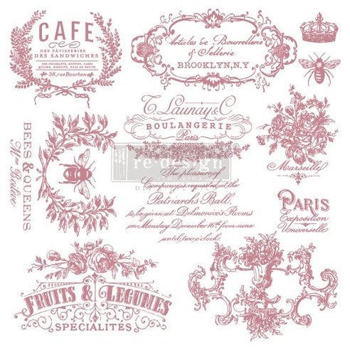 Clear Decor Stamp | Redesign With Prima | 12" X 12" | SEE PARIS