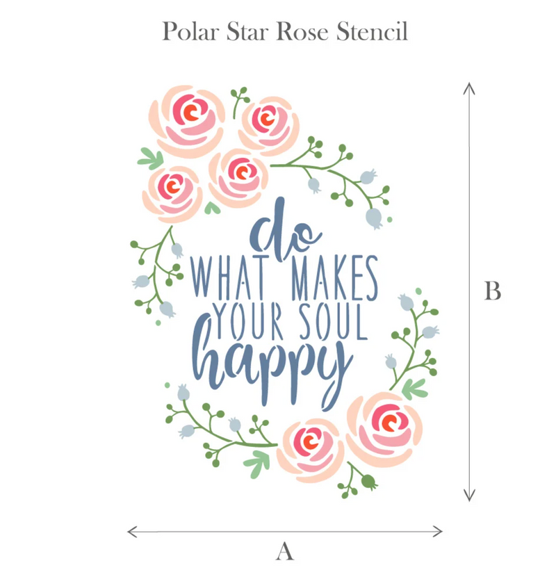 Stencils | Dala Muse | POLAR STAR ROSE | A4 210 x 297mm