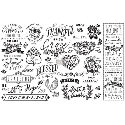 thankful and blessed furniture decoupage tissue paper