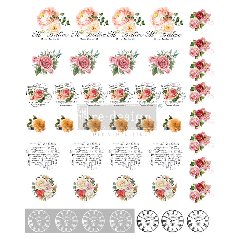 Furniture Knob Transfers | Redesign With Prima | 9"X 11" | VINTAGE ROSE