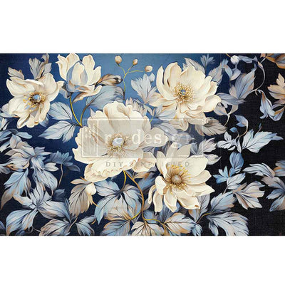 cerulean blooms decoupage tissue paper