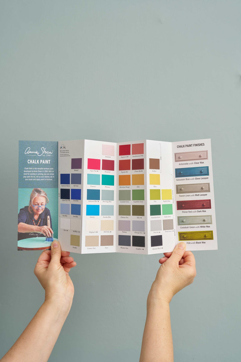 Annie Sloan Chalk Paint™ Colour Card
The Chalk Paint™ Colour Card features Annie Sloan’s carefully-curated palette of 46 shades and is the starting point of your creative journey. Order a colour card today to find your favourite and begin. Free shipping on colour cards.