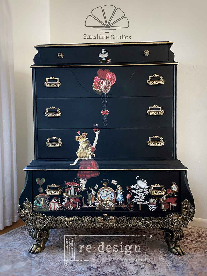 furniture transfer, inspired by alice in wonderland