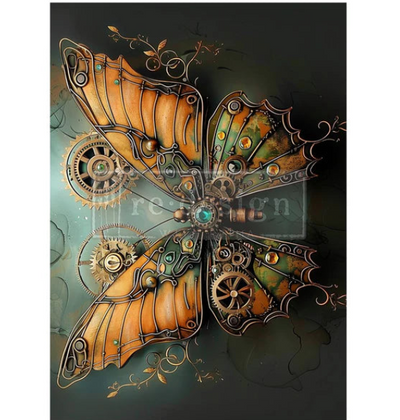 butterfly steampunk gadget wing decoupage tissue paper