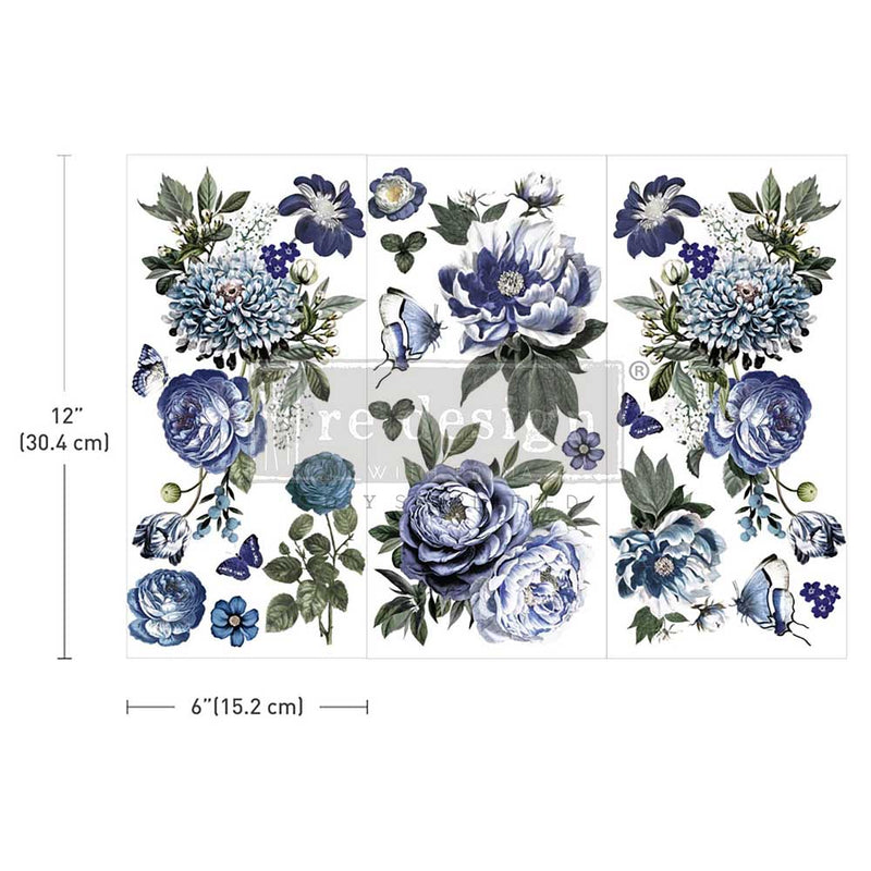 INDIGO PETALS | Decor Transfers | Redesign with Prima | 6" X 12"