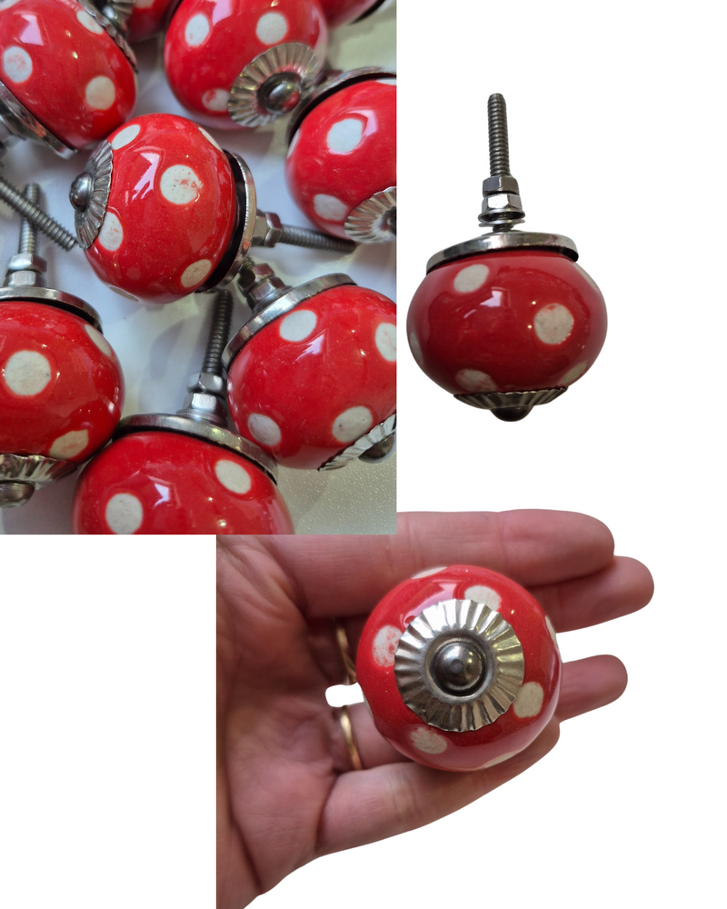 RED SPOTTY |  Single | Drawer knob