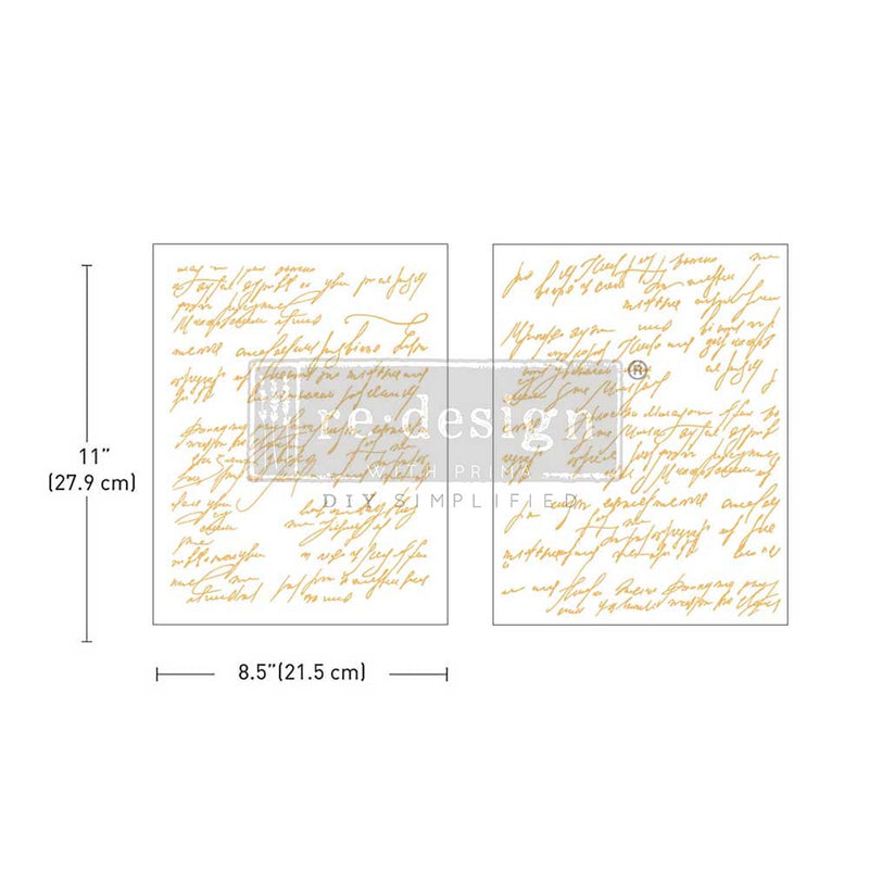 SHIMMERING SCRIPT | KACHA| Decor Transfer | Redesign with Prima
8.5" X 11"